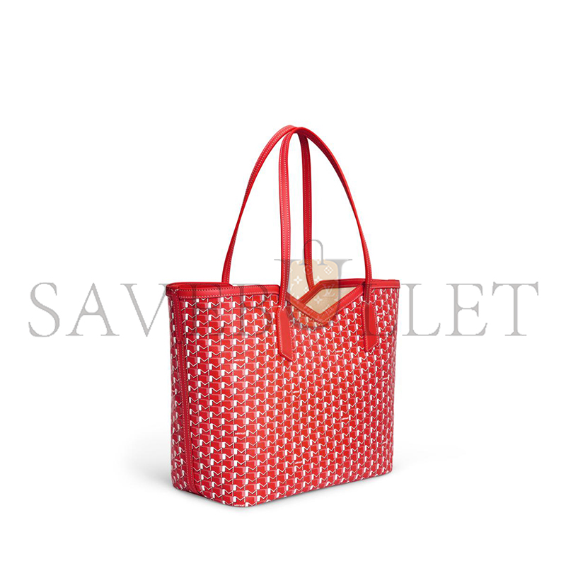 M0ynt red white canvas monogram  tote bag winsert for ci3001-0320 (32*27.5*14cm)